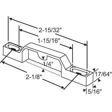 Strybuc Sash Lock Keeper White 900-21122